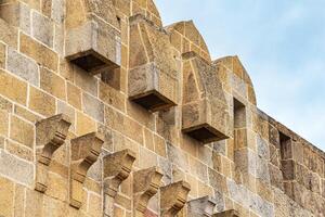 arquitectónico elementos de el fortaleza pared de el ciudadela de derbido, daguestán foto