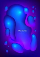 Blurred abstract background. Liquid effect. Templates with gradient pattern. Volumetric flowing purple colors. Futuristic gradient shapes for music poster, cover, banner, placard. Vector illustration