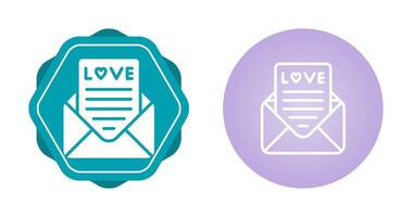 Romantic love letter Vector Icon