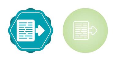 Document Export Vector Icon
