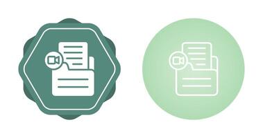 Document Insert Video Vector Icon
