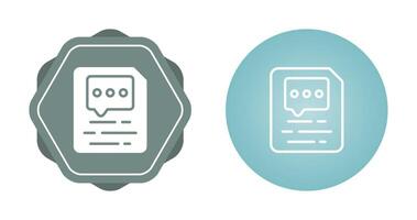 Document Insert Comment Vector Icon
