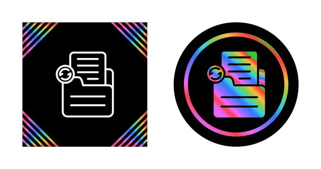 documento sincronizar vector icono