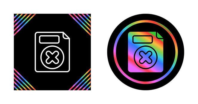 Eliminar botón vector icono