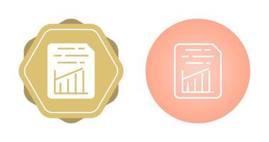 Document Insert Graph Vector Icon
