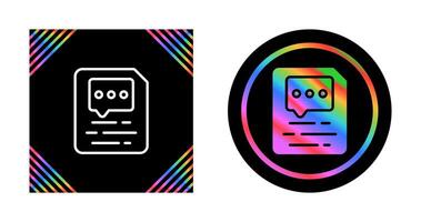 Document Insert Comment Vector Icon
