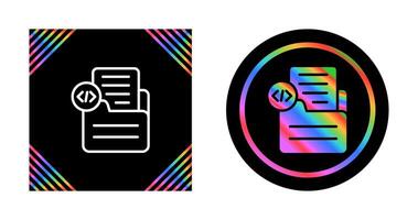 Document Insert Code Vector Icon