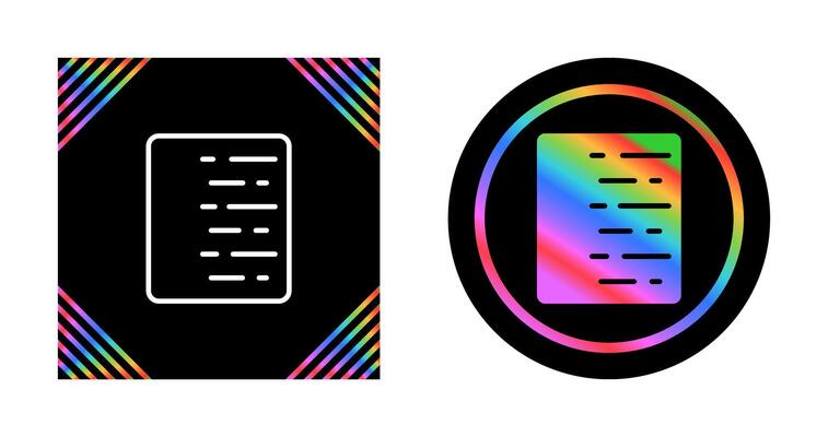 Document Align Right Vector Icon