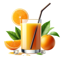 ai gegenereerd een glas van oranje sap PNG oranje fruit sap PNG oranje smoothie PNG vers oranje sap PNG oranje sap transparant achtergrond