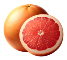 ai gerado Toranja png fresco Toranja png suculento Toranja isolado maduro Toranja png vermelho Toranja png todo e metade Toranja png toranjas png fresco toranjas png