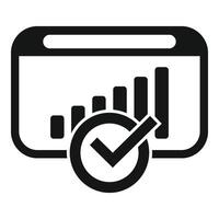 Insight web graph icon simple vector. Data business vector