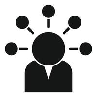 Person case choice icon simple vector. Business data vector