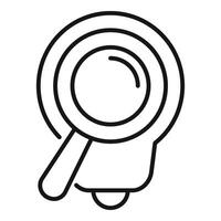 Search bulb data icon outline vector. Study case vector