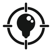 Target idea bulb icon simple vector. Curiosity brain idea vector