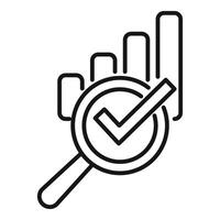 Approved graph idea icon outline vector. Business customer vector