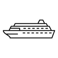 Ship ocean travel icon outline vector. Secure water voyage vector