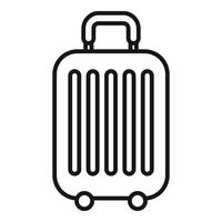 Airplane travel bag icon outline vector. Walk service vector