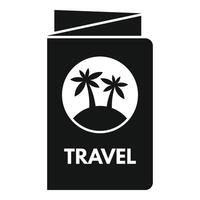 Travel ticket label icon simple vector. Family insurance vector