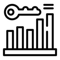 Business key graph icon outline vector. Telework home vector