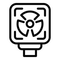 Nuclear station icon outline vector. Coal ecology vector