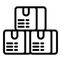 Parcel stack icon outline vector. Storage logistic vector