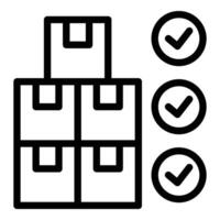 Parcel storage icon outline vector. Logistic mover vector