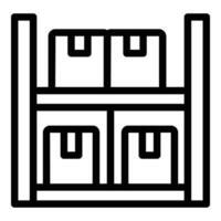 Warehouse stack parcel icon outline vector. Loading goods vector