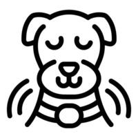 relajarse perro rastreador icono contorno vector. ciudad personaje vector