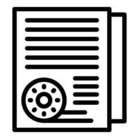 Document transcribe icon outline vector. Ai assistant vector