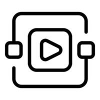 vídeo en línea compartir icono contorno vector. viral contenido vector
