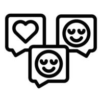 Chat online platform icon outline vector. Media share vector