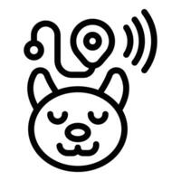 Urban pet tracker icon outline vector. Cat care vector