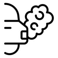 City smoke dust icon outline vector. Car co2 dust vector