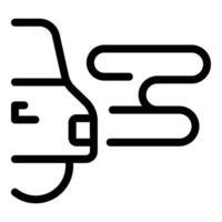 Fumes speed dust icon outline vector. Emission pipe vector