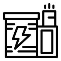 Energy power icon outline vector. Fuel generator wind vector