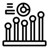 Online meeting graph icon outline vector. Teamwork corporate vector