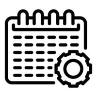 Calendar business meeting icon outline vector. Team board group vector