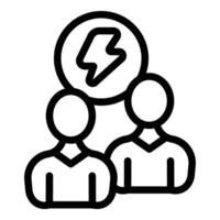 Fast business meeting icon outline vector. Team board group vector