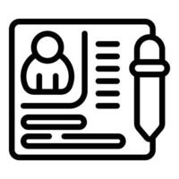 Business cv manager icon outline vector. Online video call vector