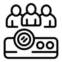 Business meeting projector icon outline vector. Leader manager vector