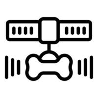 Gps pet tracker icon outline vector. Online app system vector