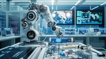 AI generated Advanced Robotics Engineering in a Research Laboratory photo