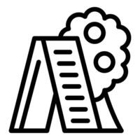 Farm garden ladder icon outline vector. Working agriculture vector