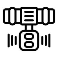 Lost chip tracker icon outline vector. Animal finder vector