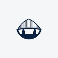 ai generado un poderoso y único puente constructor logo diseño. vector