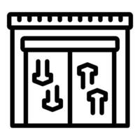 Parcel warehouse icon outline vector. Inventory loading vector