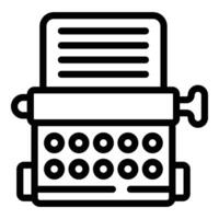 Text typewriting icon outline vector. Judicial system vector