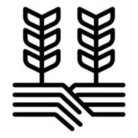 Grain field farm icon outline vector. Farmer agriculture vector