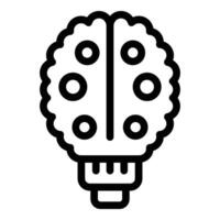 Brainstorming icon outline vector. Choice code vector