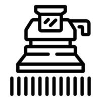 Grain harvester work icon outline vector. Smart farm vector